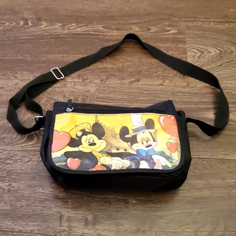 Disney Mickey Minnie Mouse Small Messenger Bag Purse Mini Nifty Nineties